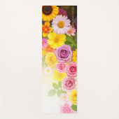 Vibrant Floral Gradient Art – Pink Yellow Purple ヨガマット (正面)