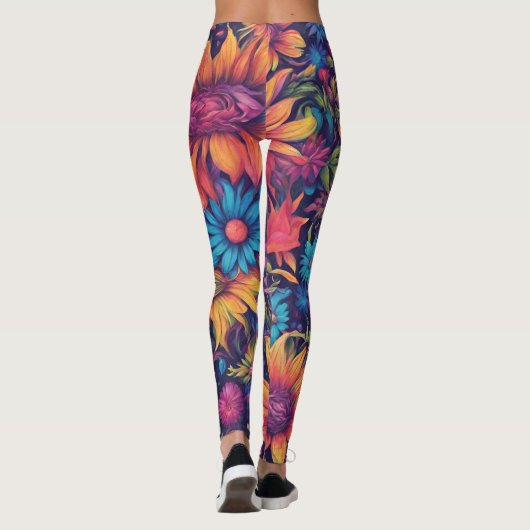 Vibrant Floral Leggings レギンス (裏面)