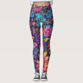 Vibrant Floral Leggings レギンス (正面)