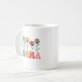 Vibrant Floral MOMMA Typography for Mother's Day コーヒーマグカップ (正面左)