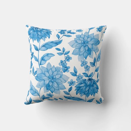 Vibrant floral pattern  クッション (裏面)