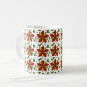 Vibrant Floral Pattern コーヒーマグカップ (正面左)