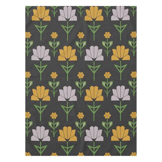 Vibrant Floral Pattern テーブルクロス (正面)