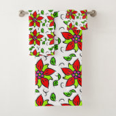 Vibrant Floral Pattern バスタオルセット (インサイチュ)
