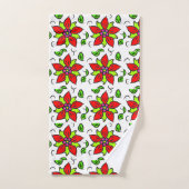 Vibrant Floral Pattern バスタオルセット (ハンドタオル)