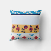 Vibrant Floral Pattern Designs | Custom Art Prints クッション (裏面)