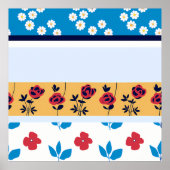 Vibrant Floral Pattern Designs | Custom Art Prints ポスター (正面)