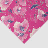 Vibrant Floral Pattern in Pink, White & Royal Blue 薄葉紙 (詳細)