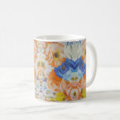 Vibrant Floral Pattern Mug コーヒーマグカップ (正面右)