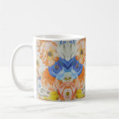 Vibrant Floral Pattern Mug コーヒーマグカップ (左)