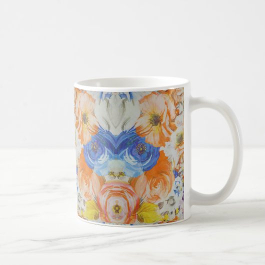 Vibrant Floral Pattern Mug コーヒーマグカップ (右)