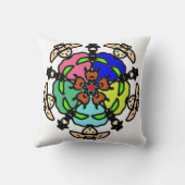 Vibrant Floral Soul クッション (裏面)