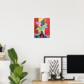 Vibrant Floral Still Life Painting Wall Art ポスター (ホームオフィス)