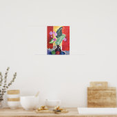 Vibrant Floral Still Life Painting Wall Art ポスター (キッチン)