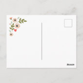 Vibrant Floral Valentine's Day Card ポストカード (裏面)