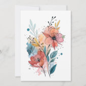 Vibrant Floral Watercolor Design 招待状 (正面)