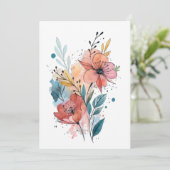 Vibrant Floral Watercolor Design 招待状 (スタンド正面)