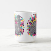 Vibrant Florence Italy Cathedral Graphic コーヒーマグカップ (中央)