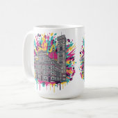 Vibrant Florence Italy Cathedral Graphic コーヒーマグカップ (正面左)
