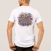 Vibrant Florence Italy Cathedral Graphic トライブレンドＴシャツ (裏面)