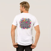 Vibrant Florence Italy Cathedral Graphic トライブレンドＴシャツ (裏面全面)