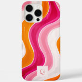 Vibrant Flow | ファンキーなレトロイニシャルモノグラム Case-Mate iPhoneケース (裏面)