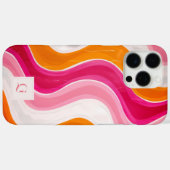 Vibrant Flow | ファンキーなレトロイニシャルモノグラム Case-Mate iPhoneケース (裏面 (横))