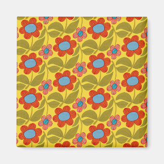Vibrant Flower Pattern Magnet マグネット