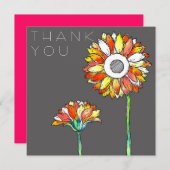 Vibrant flowers サンキューカード (正面/裏面)