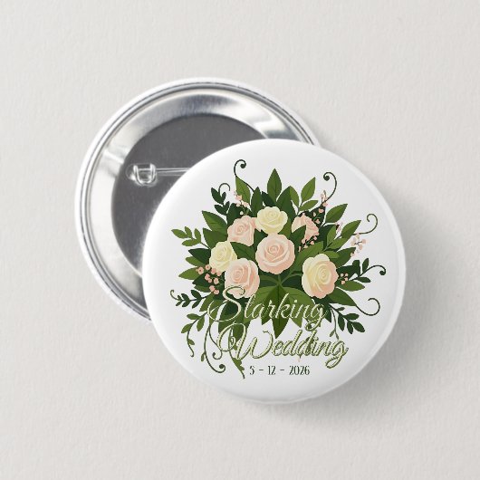Vibrant Flowers ブライダルブーケ 5 - ファン楽しもう 缶バッジ (正面&裏面)