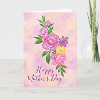 Vibrant Flowers Happy Mother’s Day Card カード