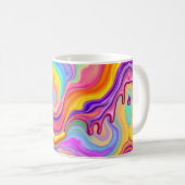 Vibrant Fluid Marble Abstract コーヒーマグカップ (正面右)