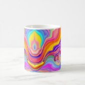 Vibrant Fluid Marble Abstract コーヒーマグカップ (中央)