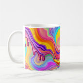 Vibrant Fluid Marble Abstract コーヒーマグカップ (左)