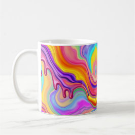 Vibrant Fluid Marble Abstract コーヒーマグカップ