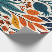 Vibrant Folk Art Floral Seamless Pattern ラッピングペーパー (角)