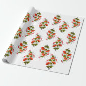 Vibrant Folk Art Floral Wrapping Paper ラッピングペーパー (アンロールド)
