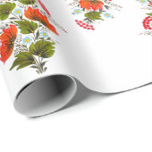 Vibrant Folk Art Floral Wrapping Paper ラッピングペーパー (ロールコーナー)