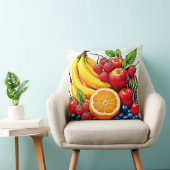 Vibrant Fresh Fruit Delight Design クッション (椅子)