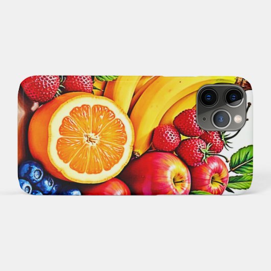 Vibrant Fresh Fruit Delight Design Case-Mate iPhoneケース (裏面(横))