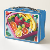 Vibrant Fruit Basket: A Healthy Lunchbox Delight メタルランチボックス (正面)