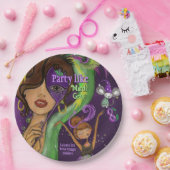 Vibrant Fun Mardi Gras Masquerade ペーパープレート (パーティー)