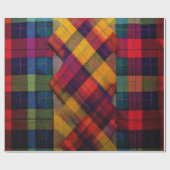 Vibrant Fusion: Modern Colorful Tartan Pattern ラッピングペーパー (フラット)