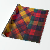 Vibrant Fusion: Modern Colorful Tartan Pattern ラッピングペーパー (アンロールド)