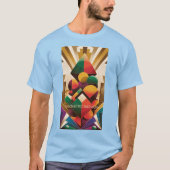 Vibrant Futuristic Art Deco Illustration Tシャツ (正面)