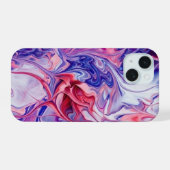 Vibrant Galaxy Acrylic Pour Phone Case iPhone 15ケース (裏面横)
