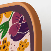 Vibrant Garden Floral Pattern Pickleball Paddle ピックルボールラケット (左詳細)