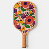 Vibrant Garden Floral Pattern Pickleball Paddle ピックルボールラケット (裏面)