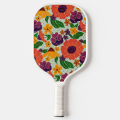 Vibrant Garden Floral Pattern Pickleball Paddle ピックルボールラケット (裏面)
