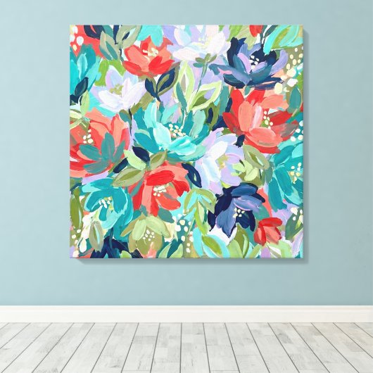 Vibrant Garden Symphony キャンバスプリント (インサイチュ (ウッドフロア))